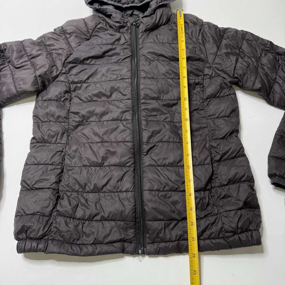 Sybilla Outerwear Womens Jacket Small Black Puffer Pockets Coat Hood Lightweight - Picture 3 of 11